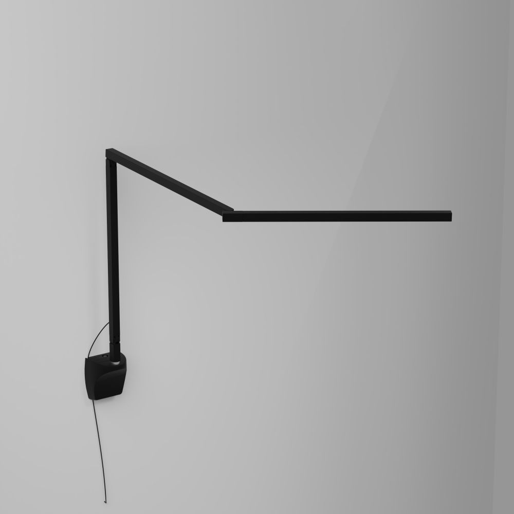 Koncept Lighting ZBD3100-D-MTB-WAL Z-Bar Mini LED Desk Lamp Gen 4 with (non-hardwired) wall mount (Daylight; Matte Black)